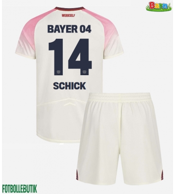 Bayer Leverkusen Patrik Schick #14 Bortaställ Barn 2025-26 Kortärmad (+ Korta byxor)